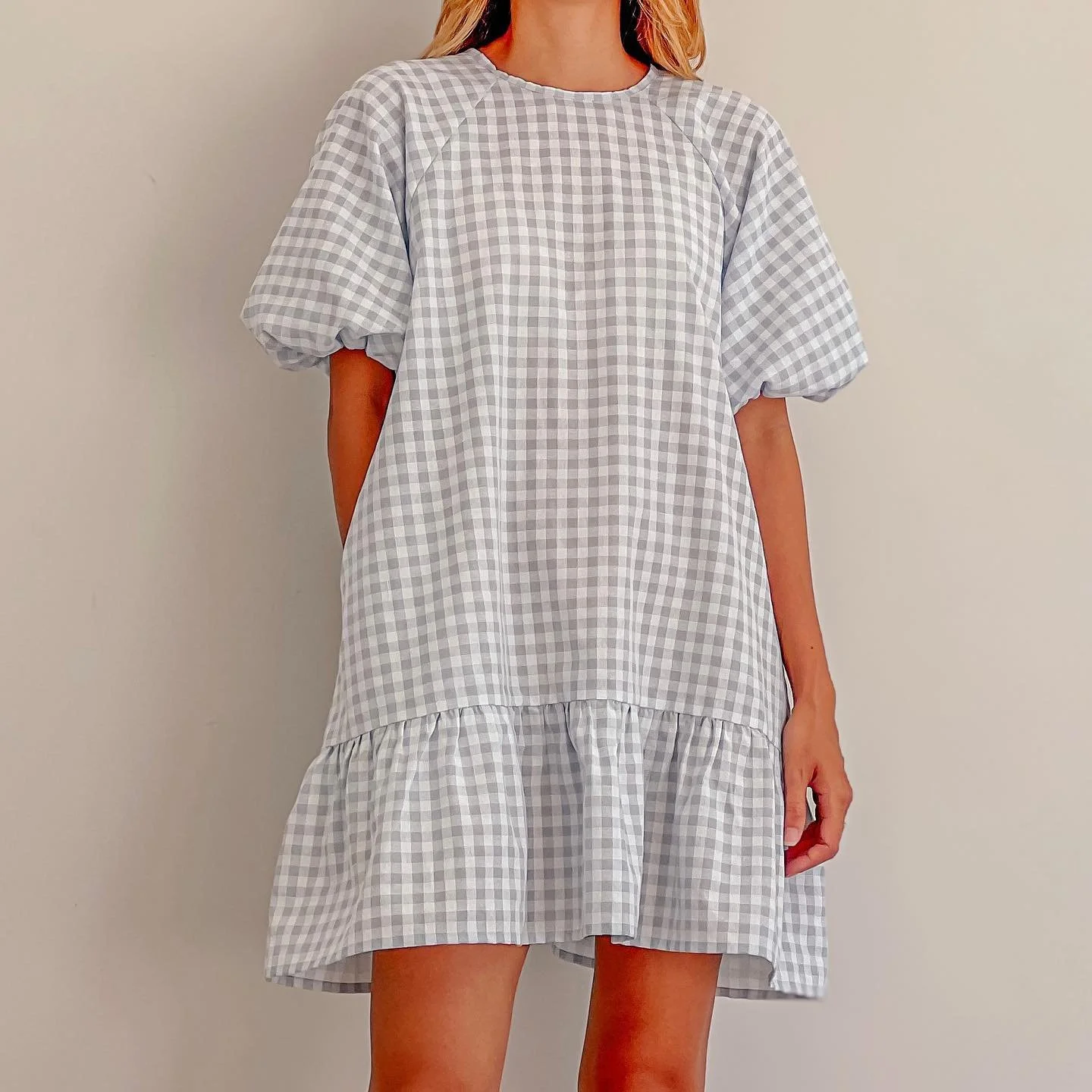 DIY BABYDOLL DRESS (Balloon sleeve &amp; Ruffle hem) | Vacation wardrobe (Ep 4) | Step by step tutorial