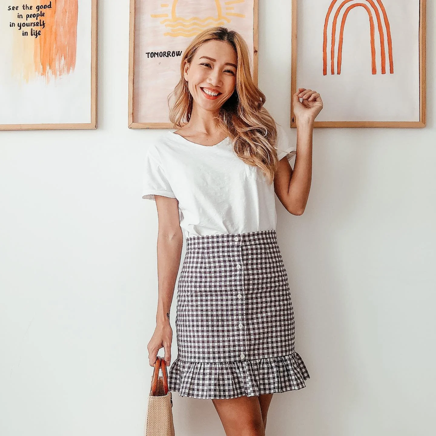 DIY Ruffle hem skirt from old shirt - Refashion idea for your old clothes
