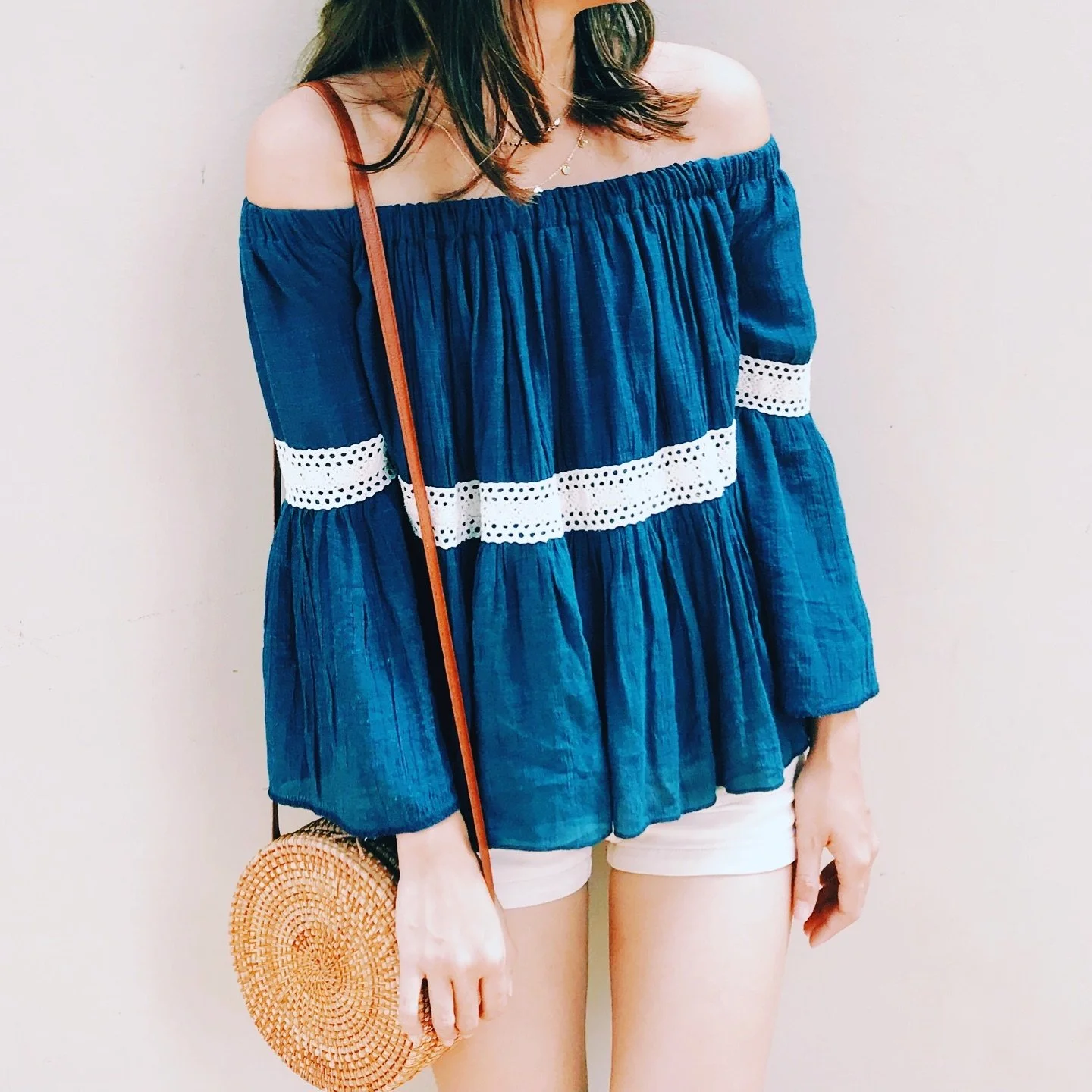 DIY BOHO OFF THE SHOULDER SHIRT - RE-USE MY OLD MAXI DRESS