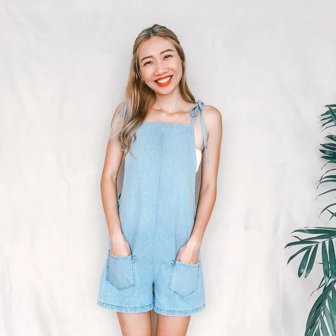 DIY OVERALL JUMPSUIT from Denim skirt - thrift flip for an active &amp; handy working day