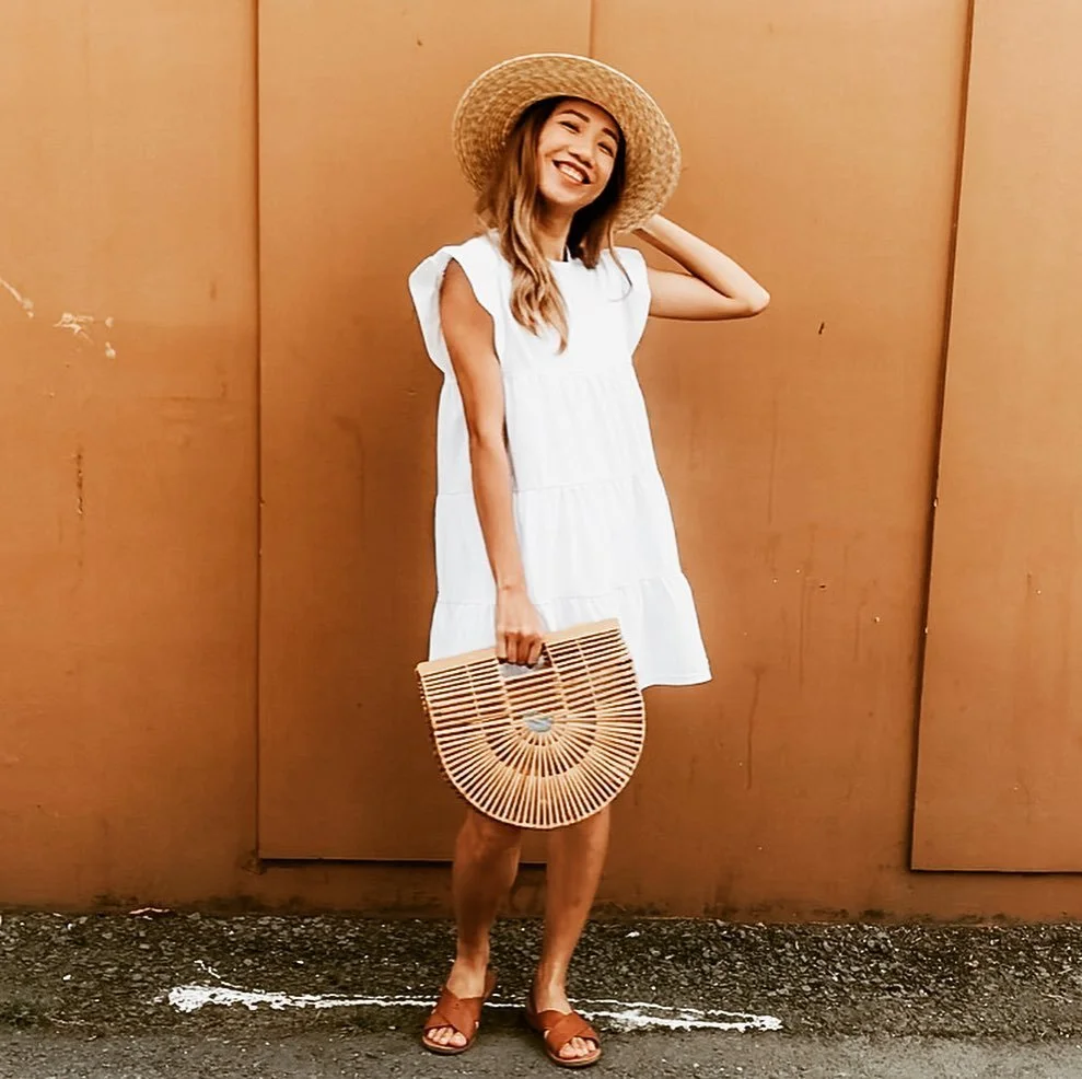 DIY Butterfly Sleeve Babydoll Dress from T-shirt - Refashion old T-shirt idea