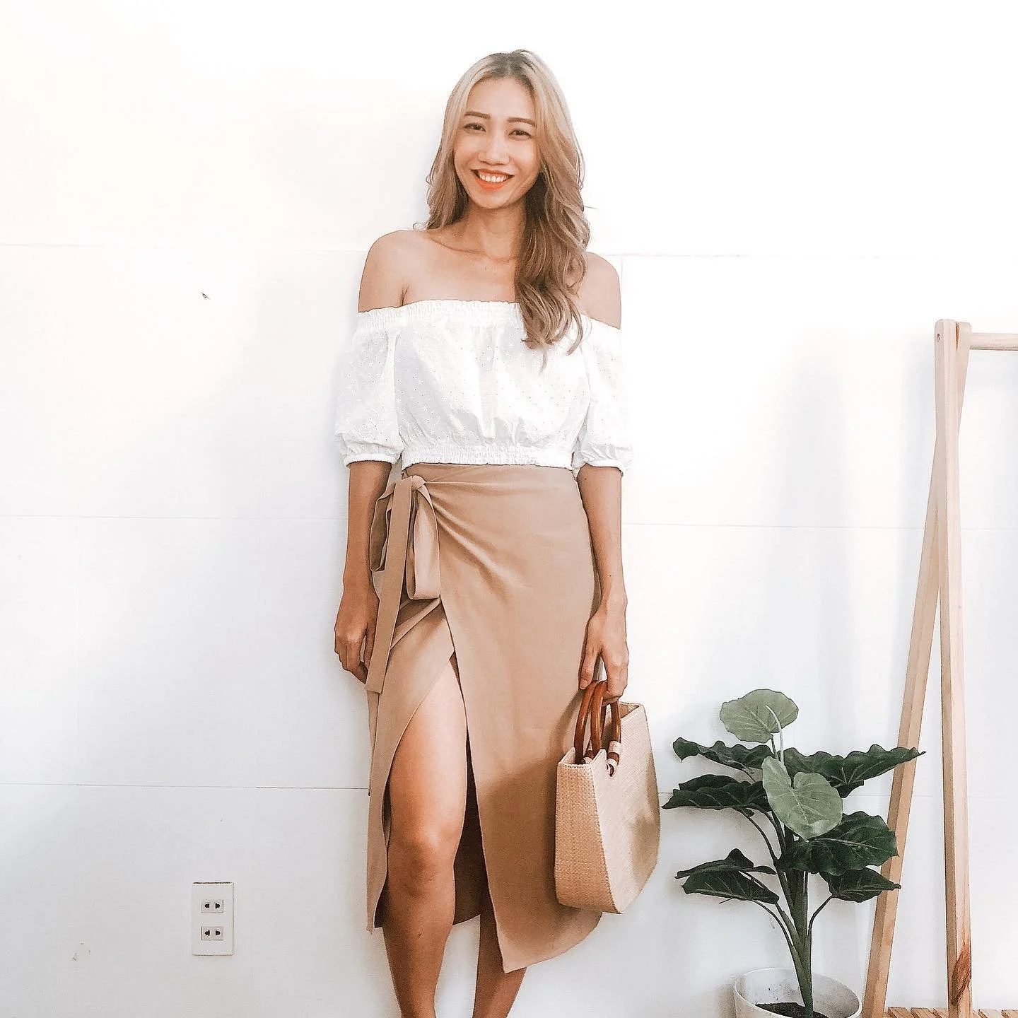 DIY Wrap skirt with leg slit from scratch - Autumn wardrobe