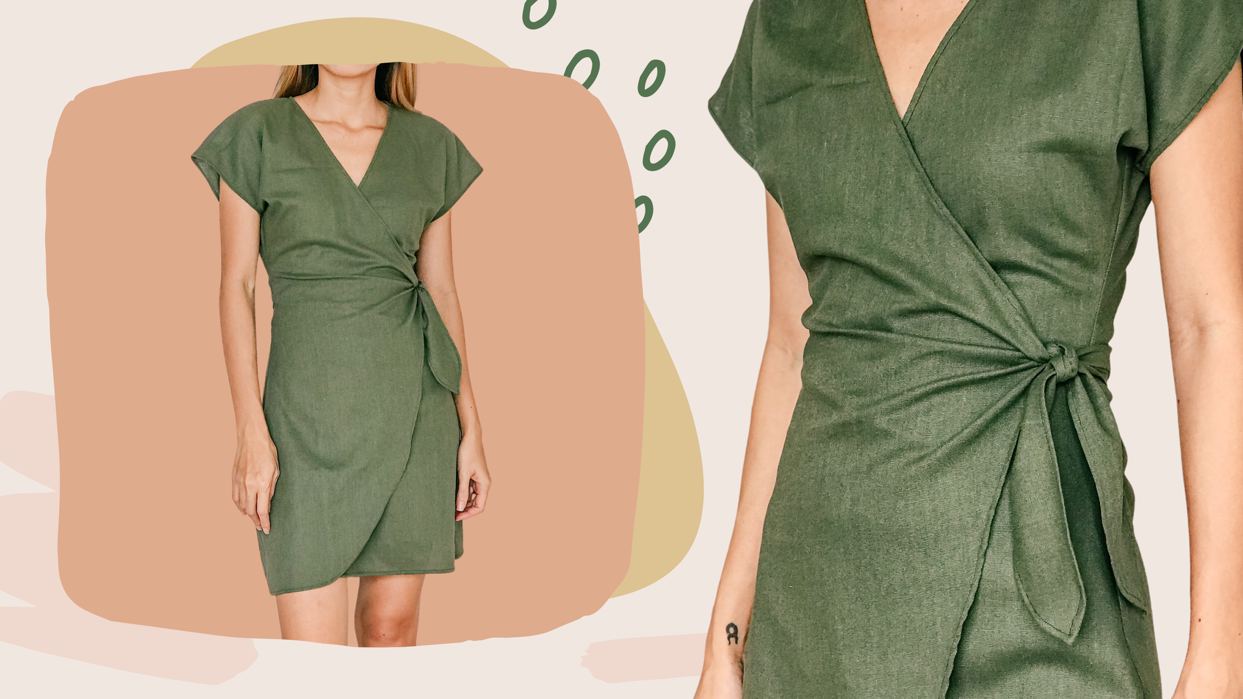 DIY Mini wrap dress | Step by step sewing tutorial