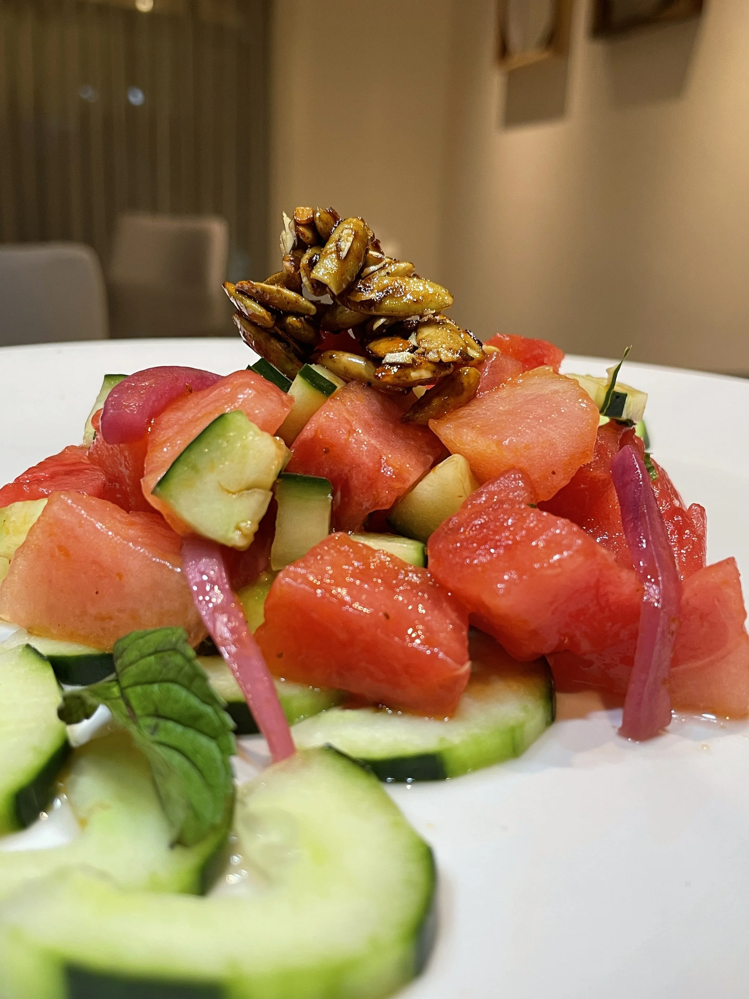 Ensalada de sandía y pepino