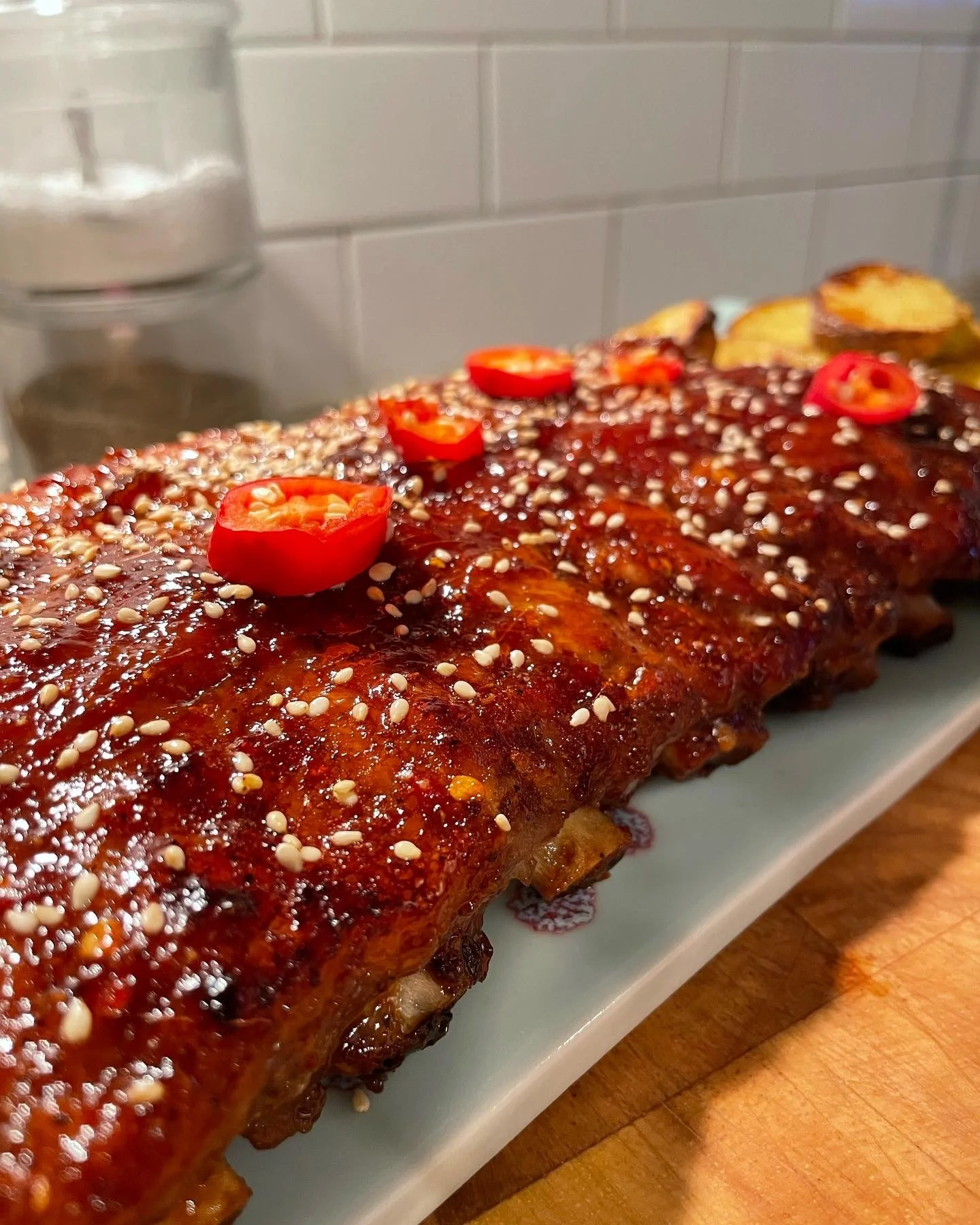 Costillitas de cerdo glaseadas picantes