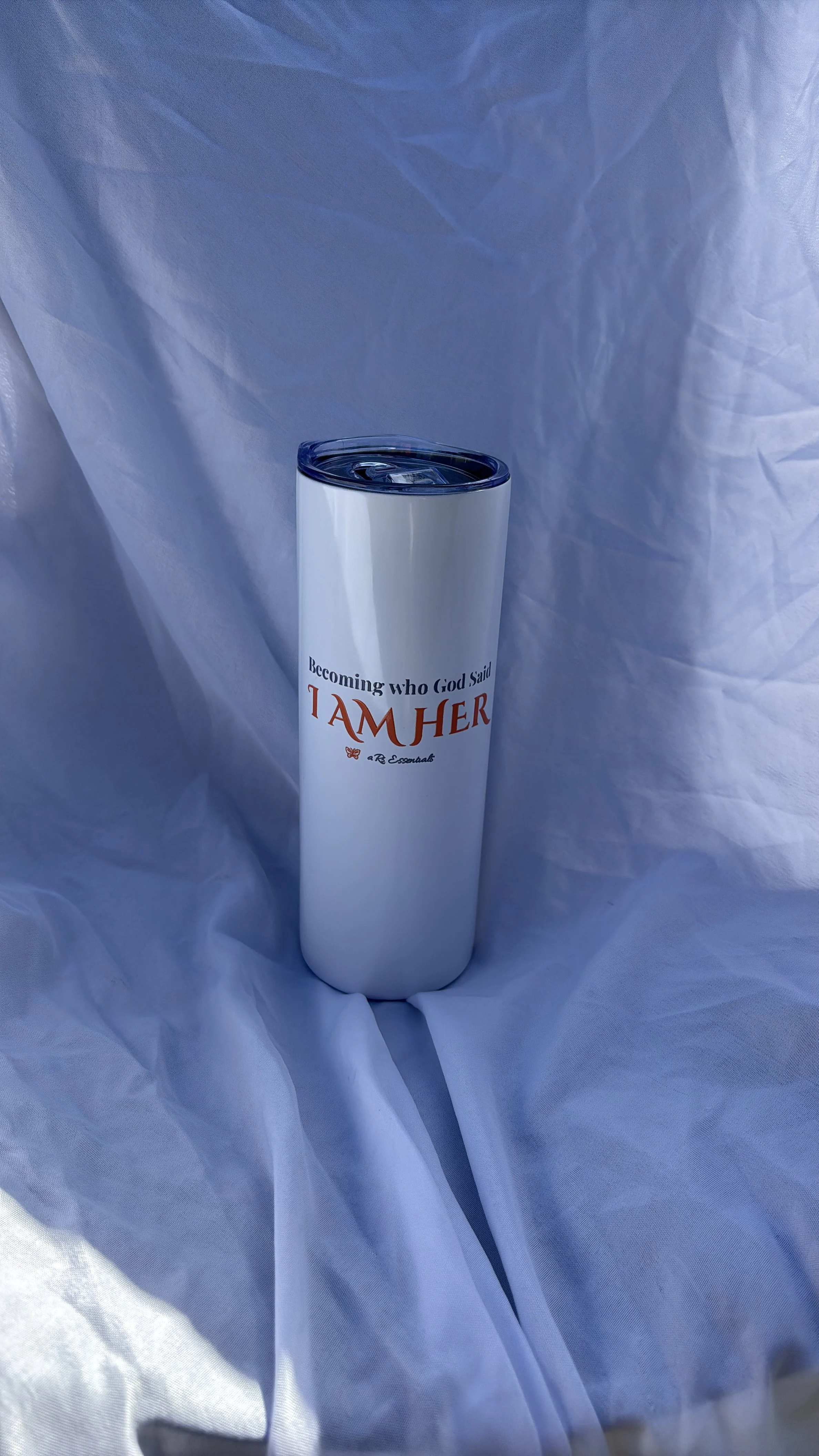 I Am Her 20oz Skinny Motivational Tumbler