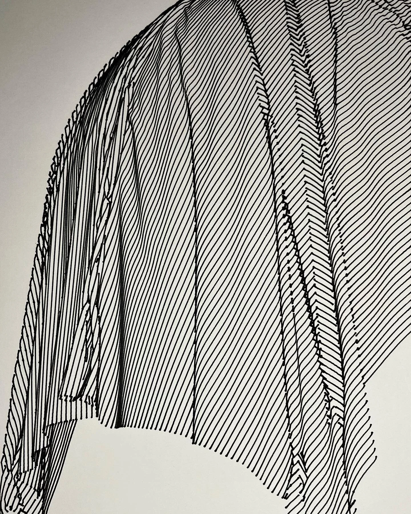 Another one
.
.
.
#Penplotter #penplotterart #plotterart #generativeart #generativeartworks #abstractart #postdigital #postdigitalart #new_and_abstract #mediaart #newmediaart #plotterfun #lineart #lineartwork #cloth #artprint