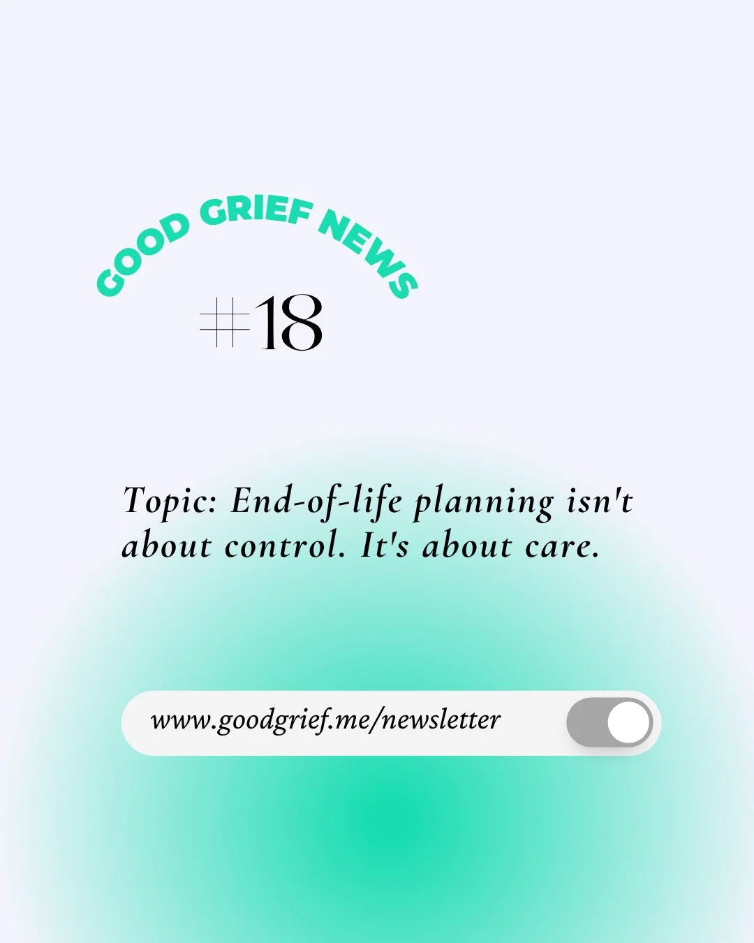 NEW: Good Grief News #18 is focusing on end-of-life planning!⁠
⁠
We all know that this topic is important &ndash; and yet, most of us avoid it.⁠
Including me. (Trust me, my list of to-dos is still long 🙈)⁠
⁠
But after reading about the tragic death 