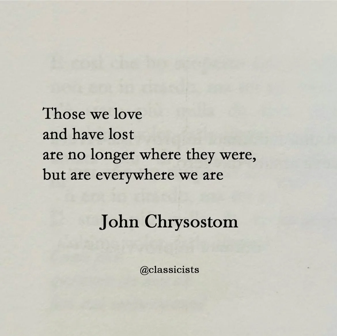 Between Halloween and All Saints&rsquo; Day, the air feels thinner &mdash; memories closer. 🍂
A fitting moment for &quot;The Sound of Grief&quot; &mdash; Trauerwoche 2025. More Info: @trauer_taskforce 

#Repost @classicists_
・・・
John Chrysostom 

#q