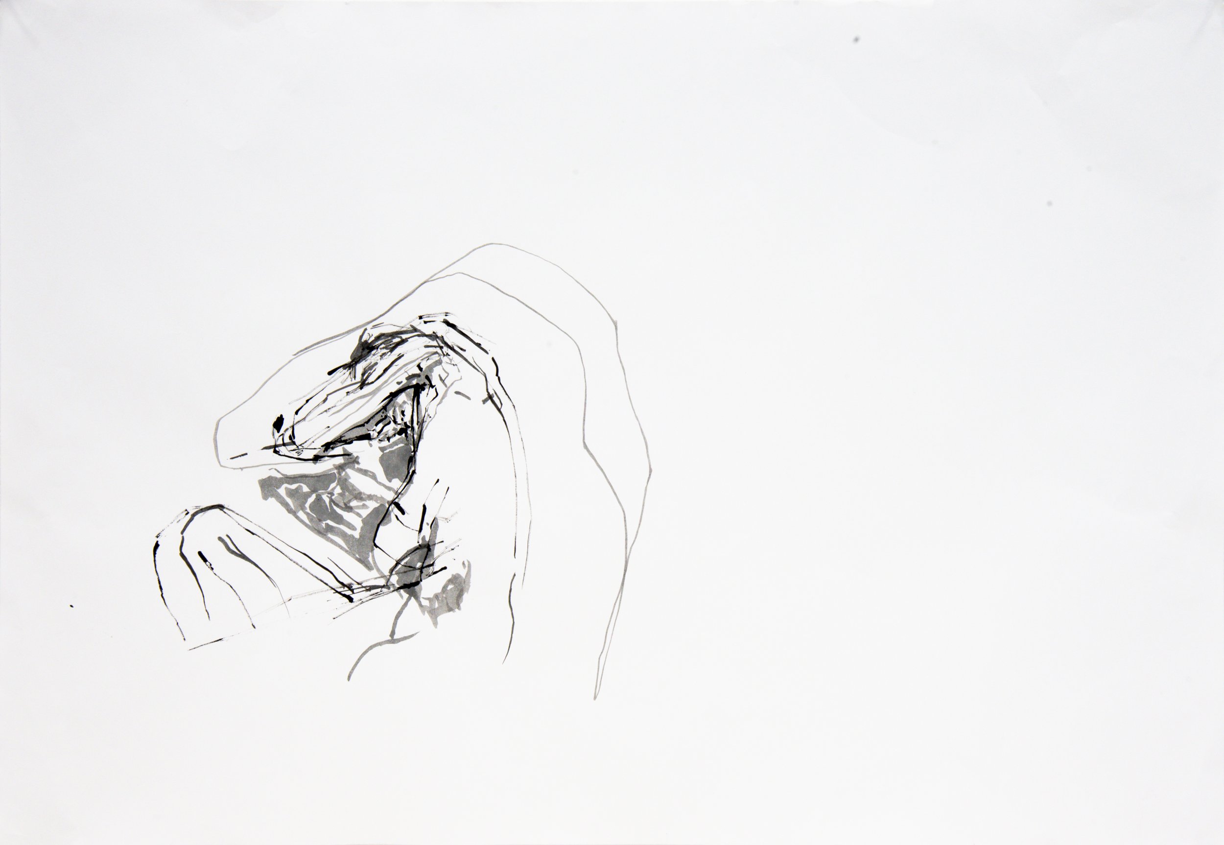 Rudie Nudie, 2022, ink on paper. 