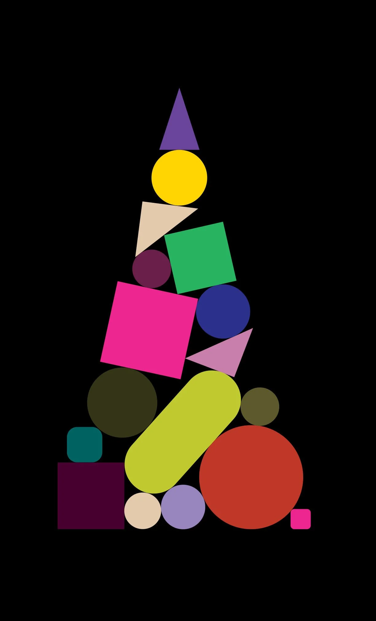 Geometric Christmas Tree Design with embedded video