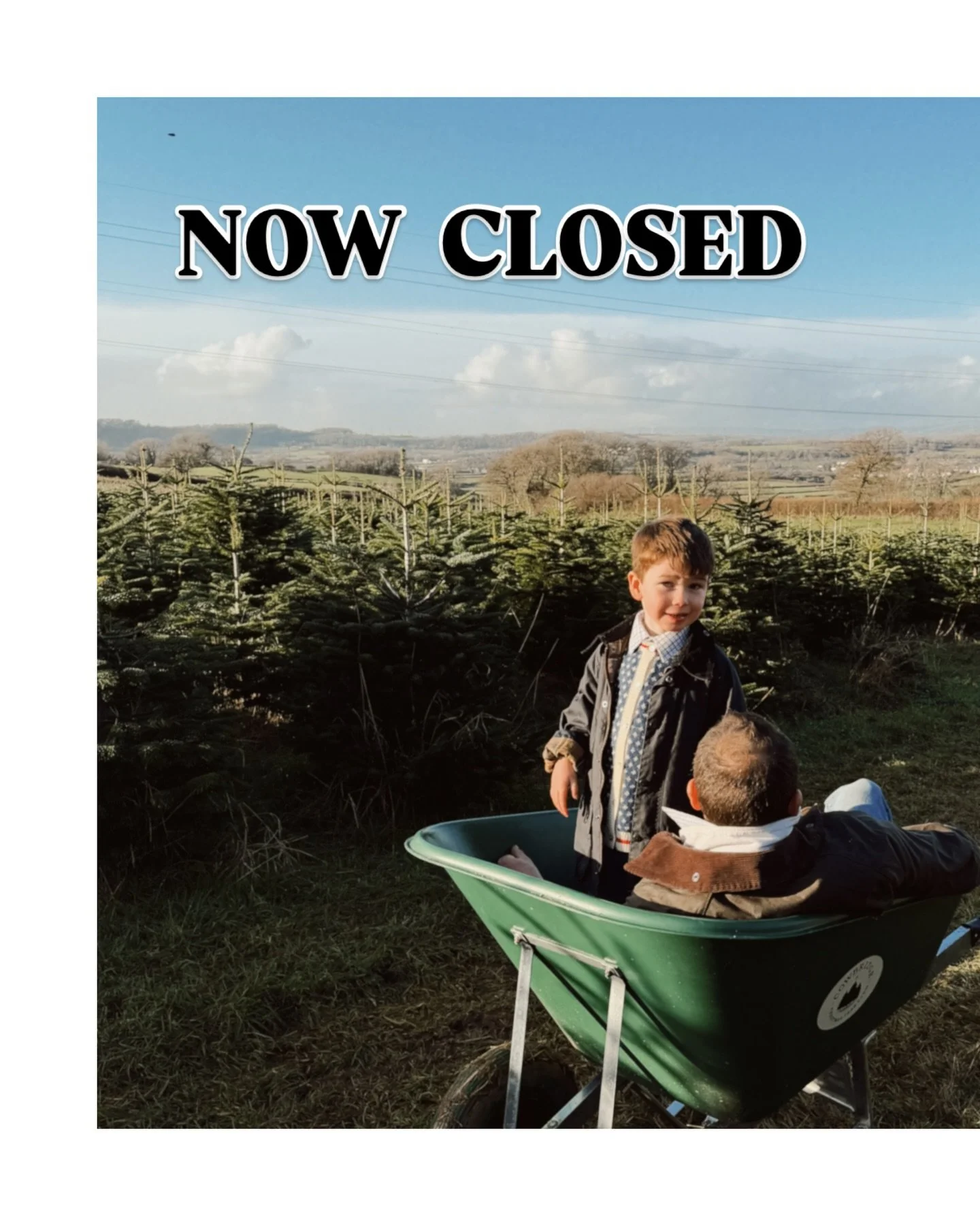 Cowbridge Christmas Tree Farm is CLOSED! ✨ 

Thank you all so much for an amazing season! We have been blown away by your support, particularly you guys who have been patiently waiting for 4 years for us to finally open the field!! 

If you are still