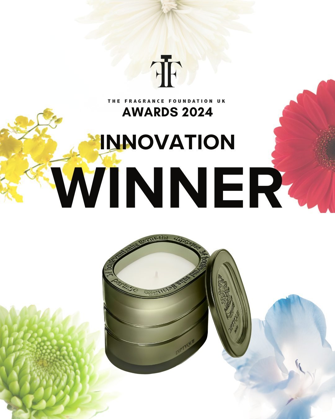 Winner of The Fragrance Foundation UK Innovation Award... 
@Diptyque &ndash; Les Mondes de Diptyque! Congratulations!

#TFFAwards2024 #Winner #FragranceAwards #Fragrance #FragranceLover #FragranceCelebration