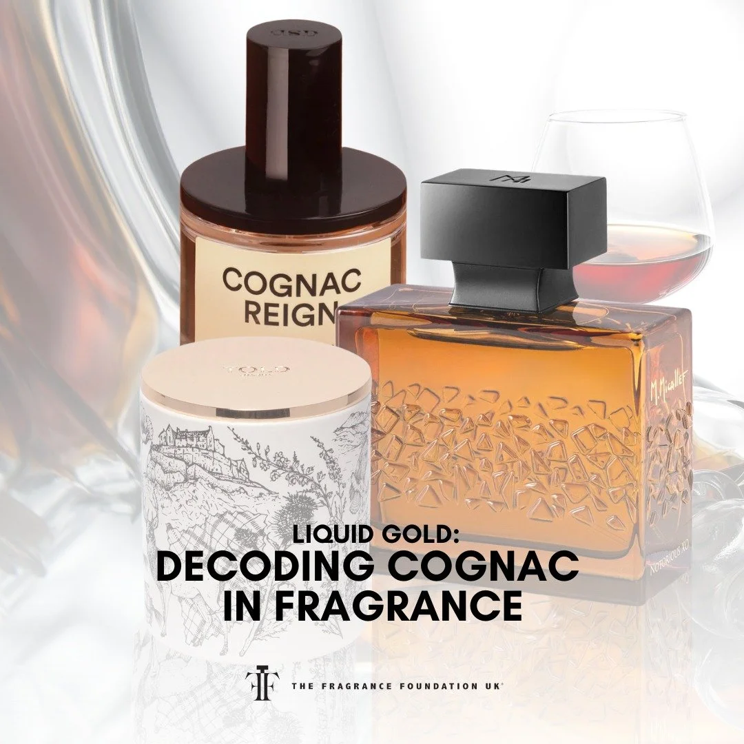 A Boozy Legacy of Craft: Discover Cognac in Fragrance!

Capturing the intoxicating allure of aged oak barrels and sun-ripened grapes, the note lends ambered, smoky, and woody refinement to compositions, enhancing fruity scents and gourmand decadence.