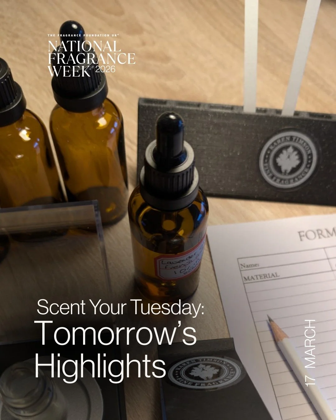 Planning your next scented adventure? Tomorrow&rsquo;s #NFW26 line-up is full of inspiring experiences and discoveries across the UK! 
Explore the calendar and book your place via our link in bio.