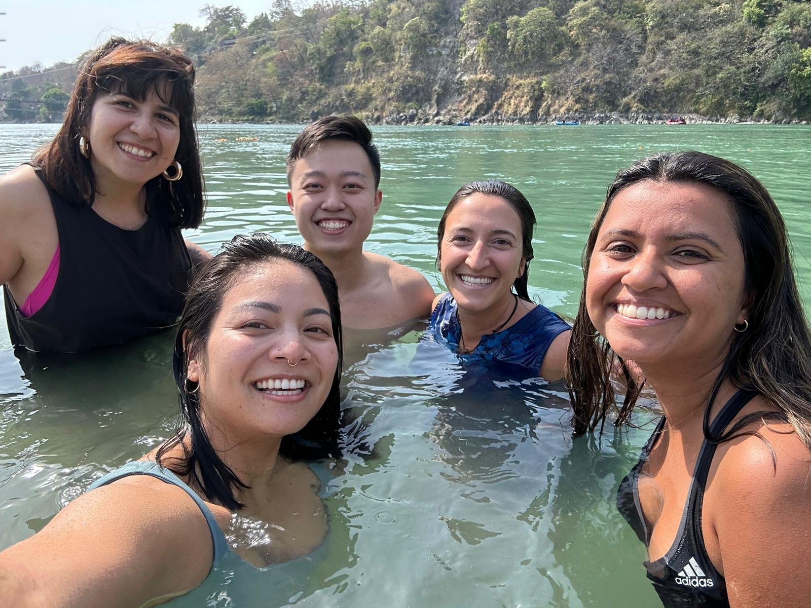 Swimming in the sacred Mother Ganga. Rishikesh, India, 4/2023