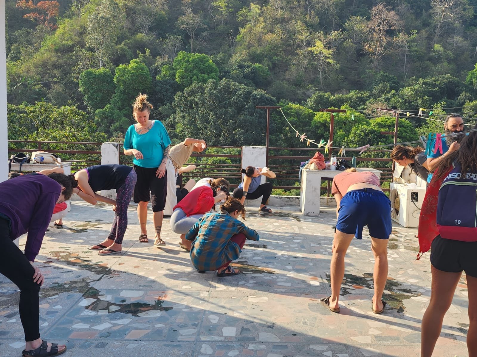 Learning how to use the jala neti. A cleansing and very watery experience. I practice this weekly and it helps my breathing. Rishikesh, India, 4/2024