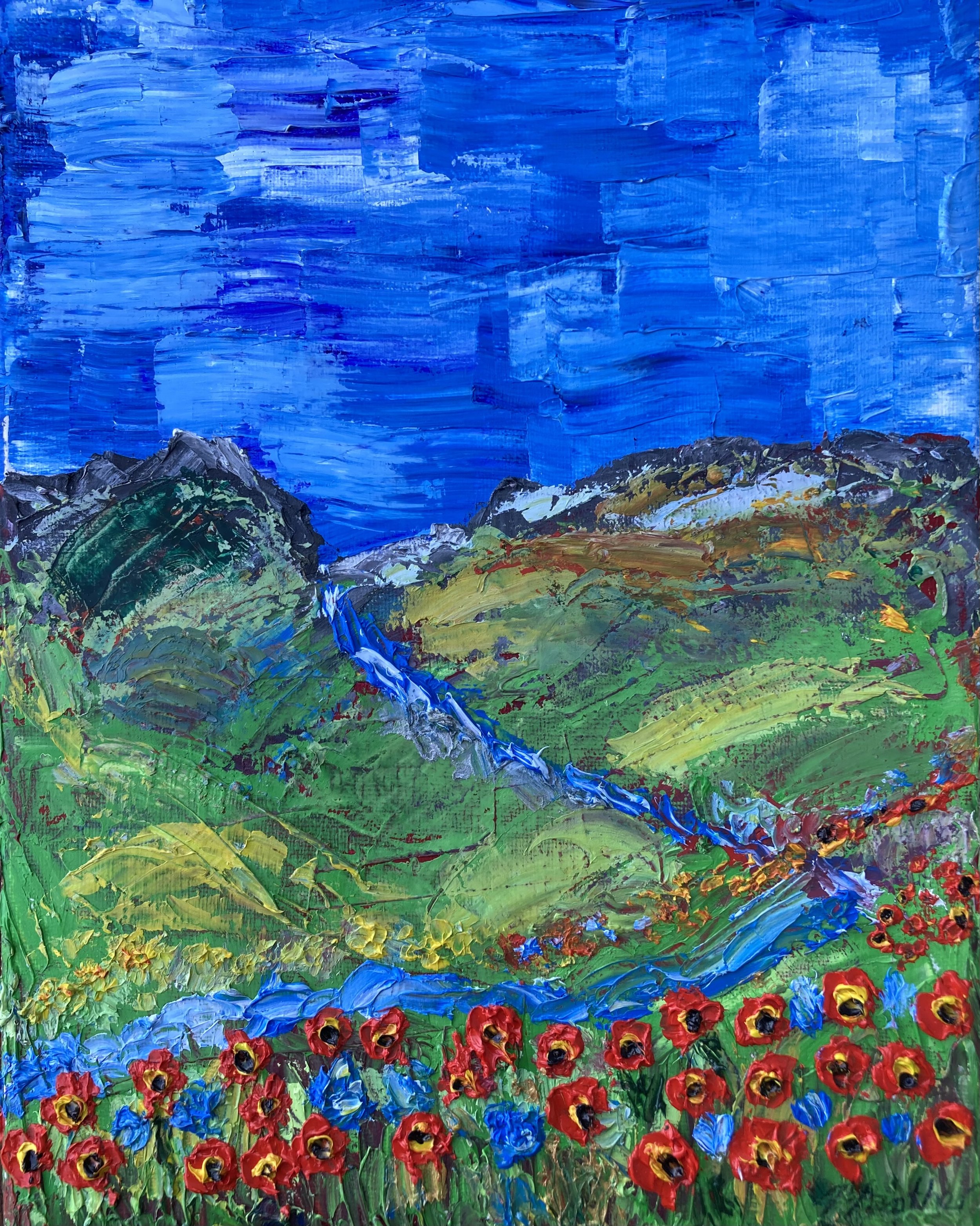 Poppies by the beck