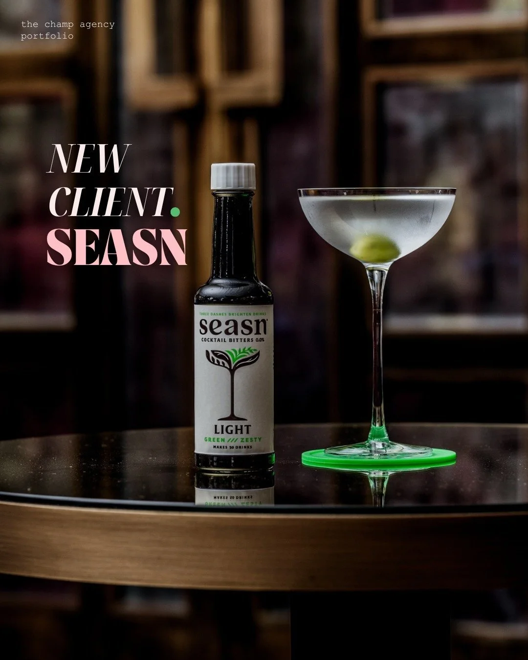 Thrilled to introduce our latest client: @seasnyourdrinks

Founded by @seedlipdrinks's Ben Branson (@seedlip_ben) &amp; Emma Wykes (@emmacadabra), seasn is the ultimate cocktail condiment&mdash;the salt &amp; pepper for drinks. With just three dashes