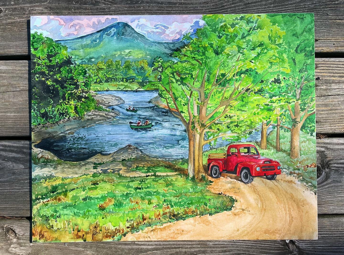 Could use a day like this with @nekguides.

Watercolor on canvas for Parker and NEK outfitters and guide service :)