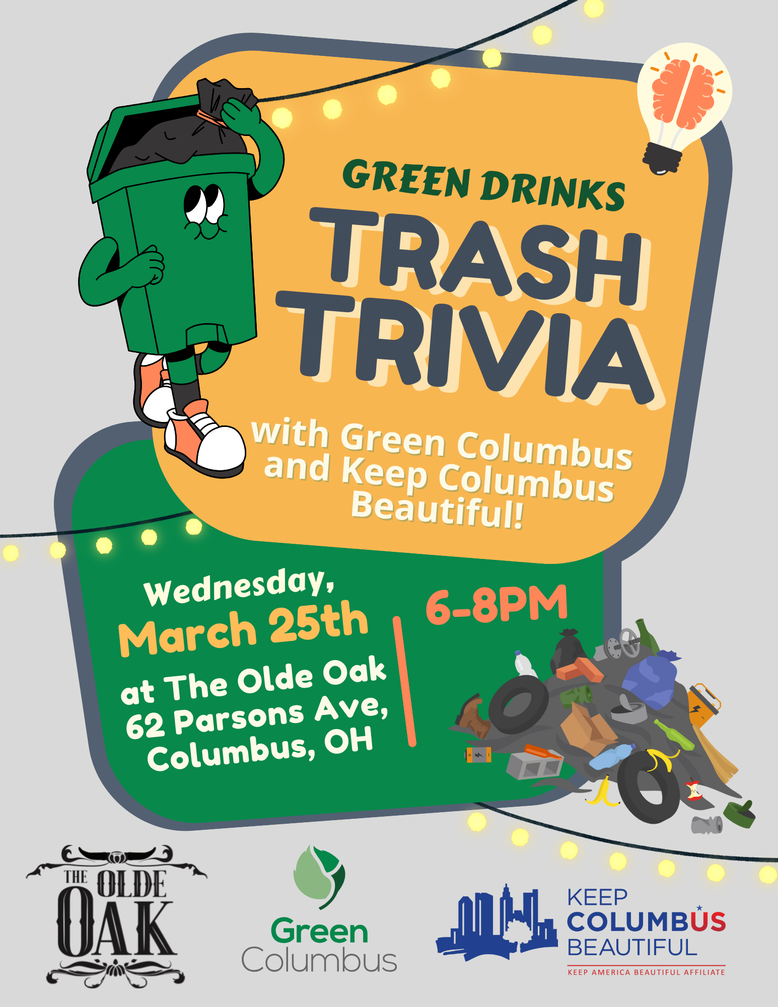 March Green Drinks | Trash Trivia 