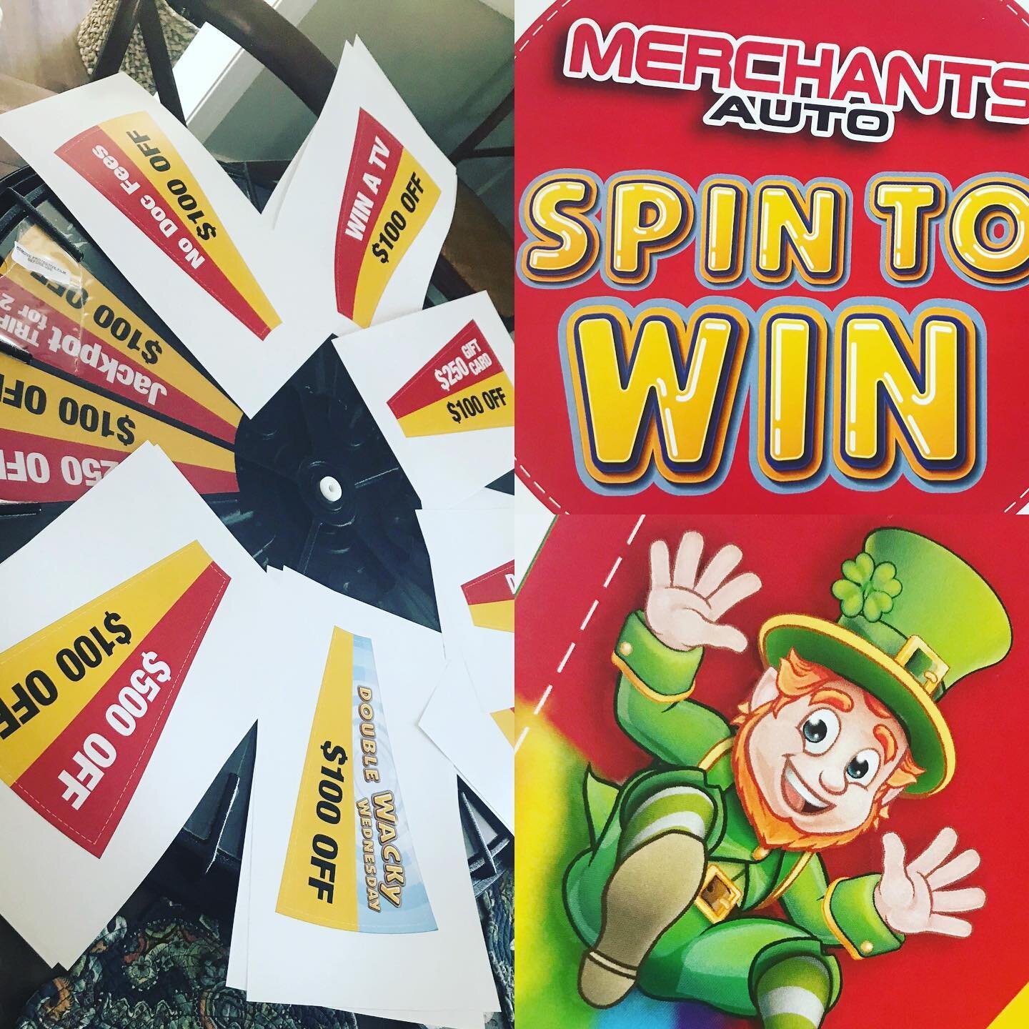A little arts &amp; crafts project on the deck today, getting prepped for crazy February sales with an interactive prize spinner for the showroom. #carguys #michellelambertcreative #creativeeveryday #merchantssellscars