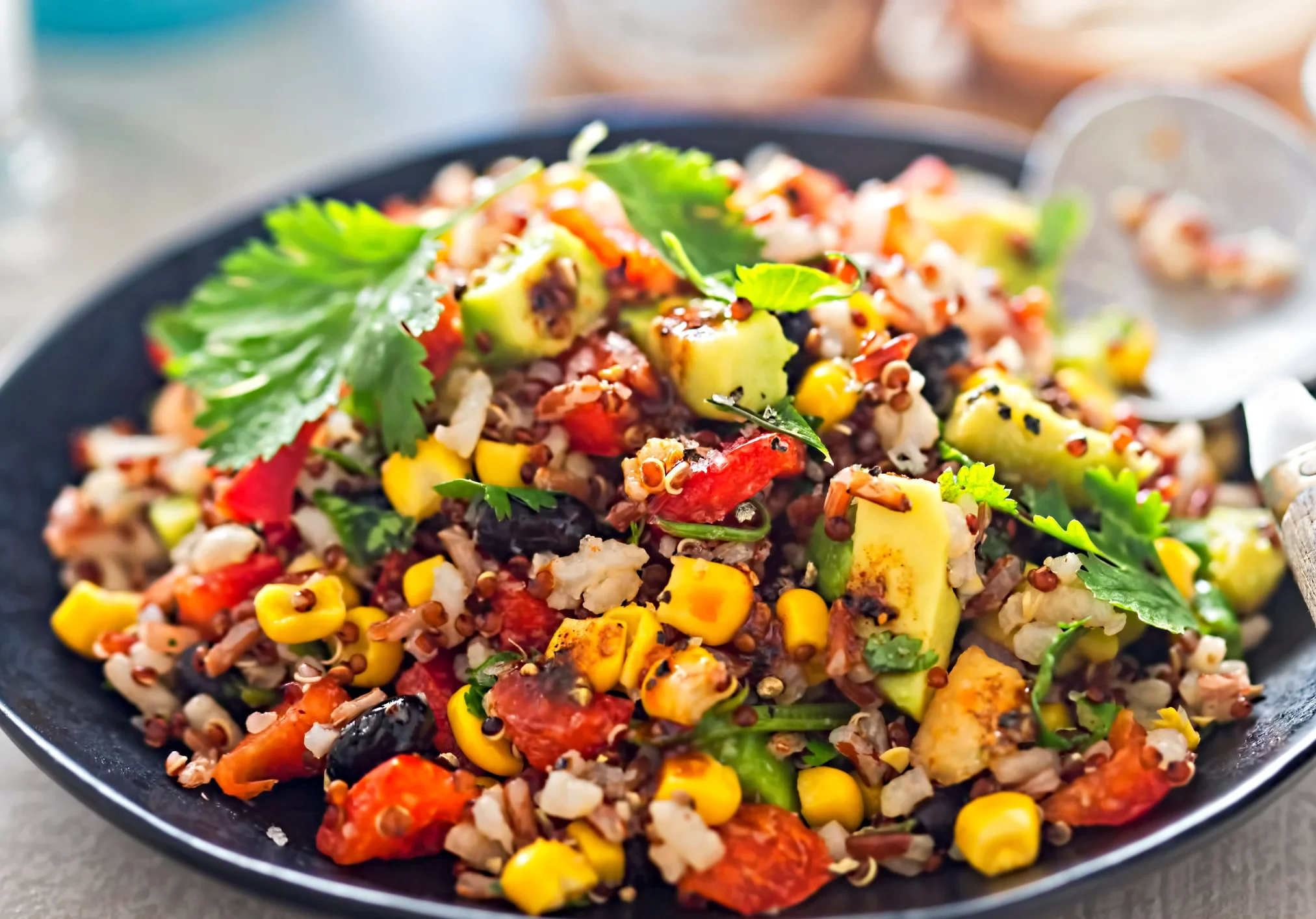 Corn, Chickpea, and Quinoa Salad