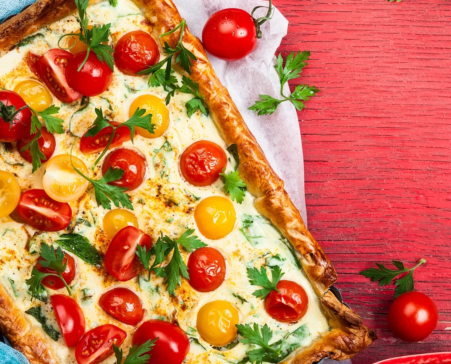 Tomato Ricotta Phyllo Tart