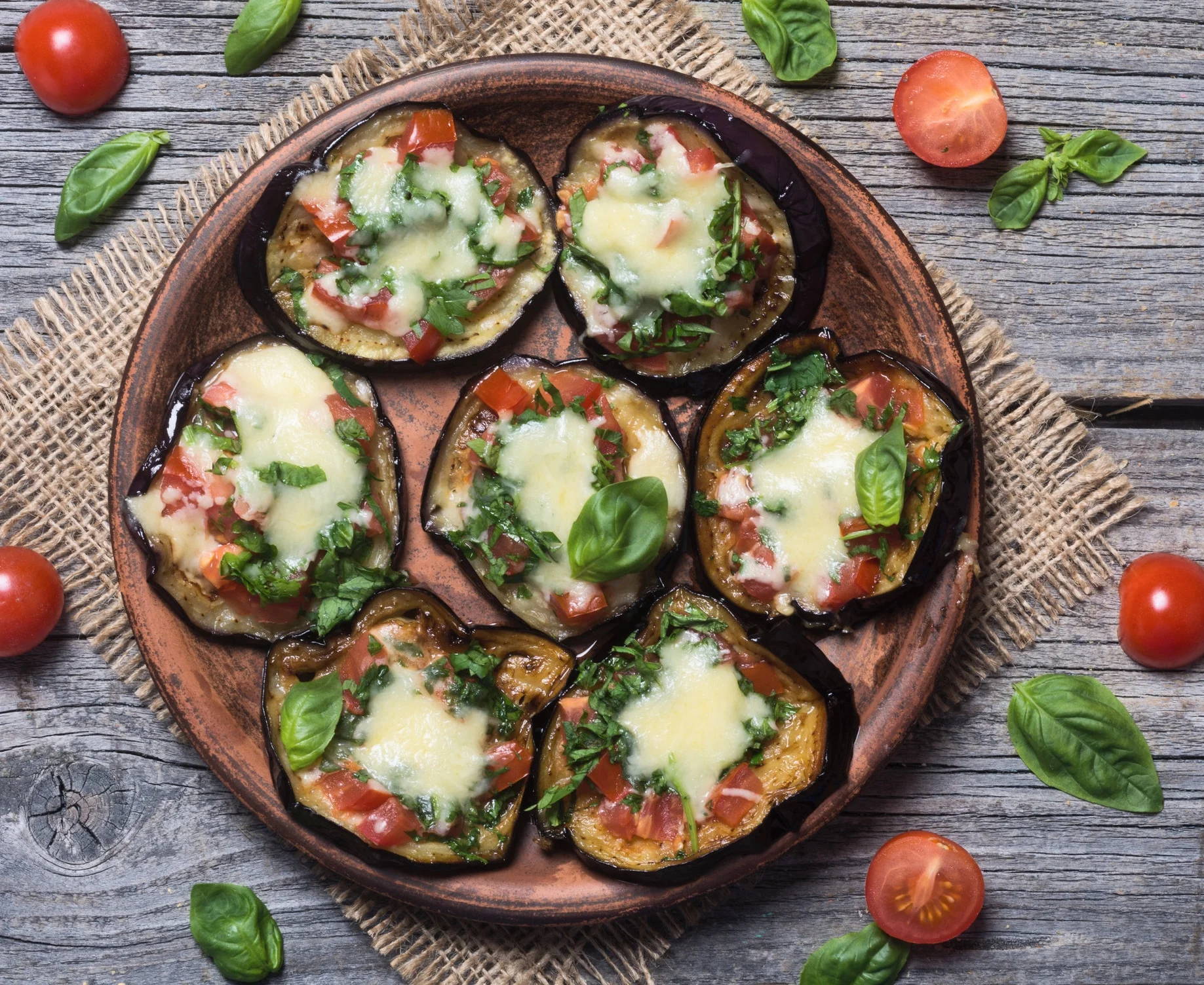 Mini Eggplant Pizza Rounds