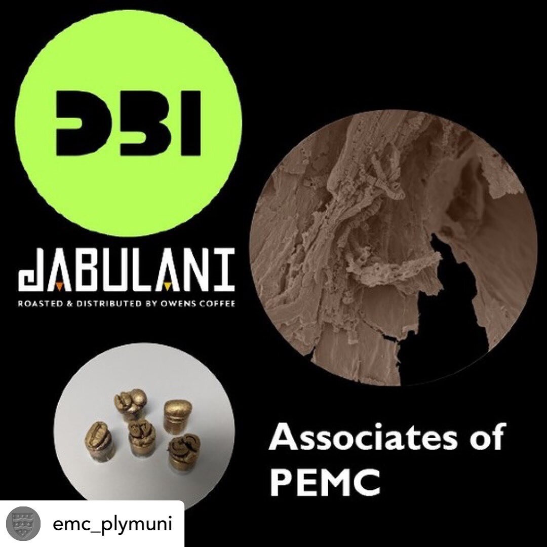 #Repost; @emc_plymuni Time for you to meet one of our latest associates - @DBI_UK! 

We worked with DBI and @jabulanicoffee to investigate the structure of their coffee beans using #ElectronMicroscopy☕️ The images below show the gold coated beans bef