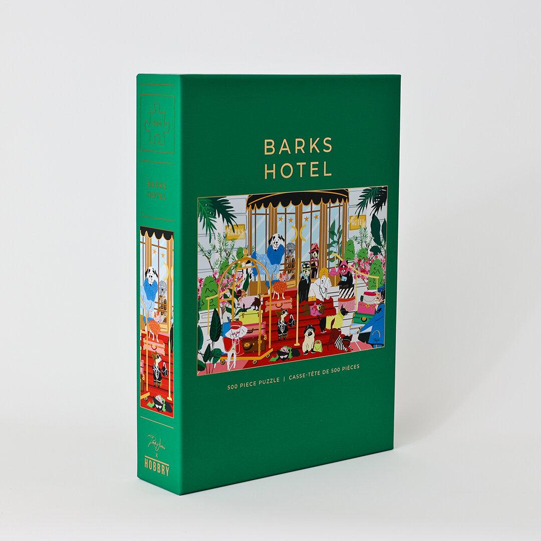 New Puzzles, New Look! 

The Spring collection shows off our brand-new puzzle box redesign - featuring our signature soft-touch finish and side details that resemble a book spine! 😊

🐶 B A R K S H O T E L 🐶

Welcome to Barks Hotel, where posh dogg