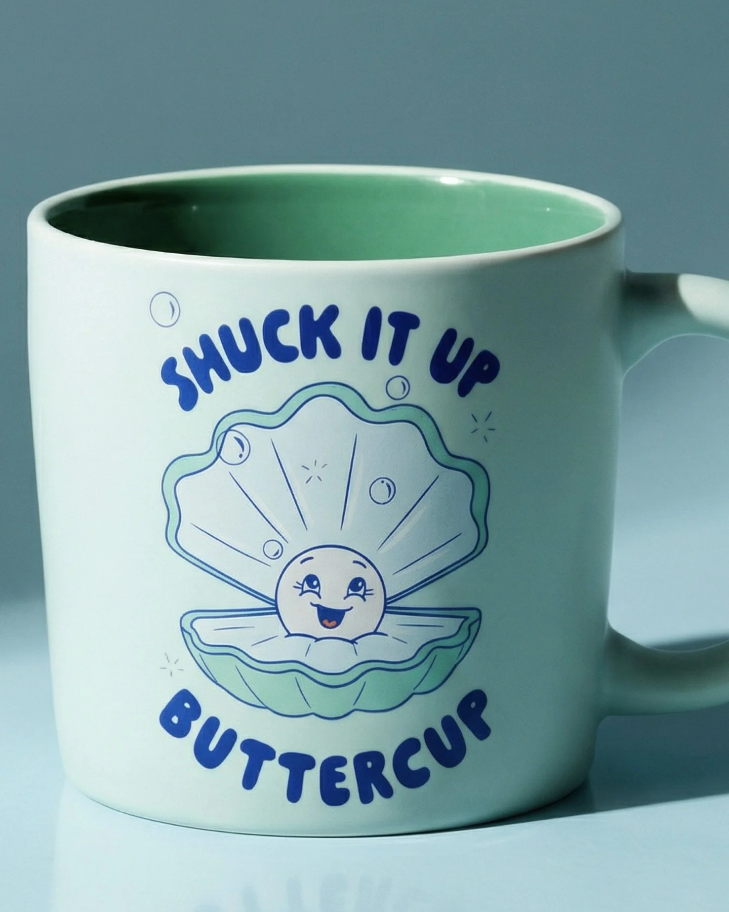 When life gets salty&hellip;
Shuck it up, buttercup 🐚☕️

Designed in collaboration with @indigo .