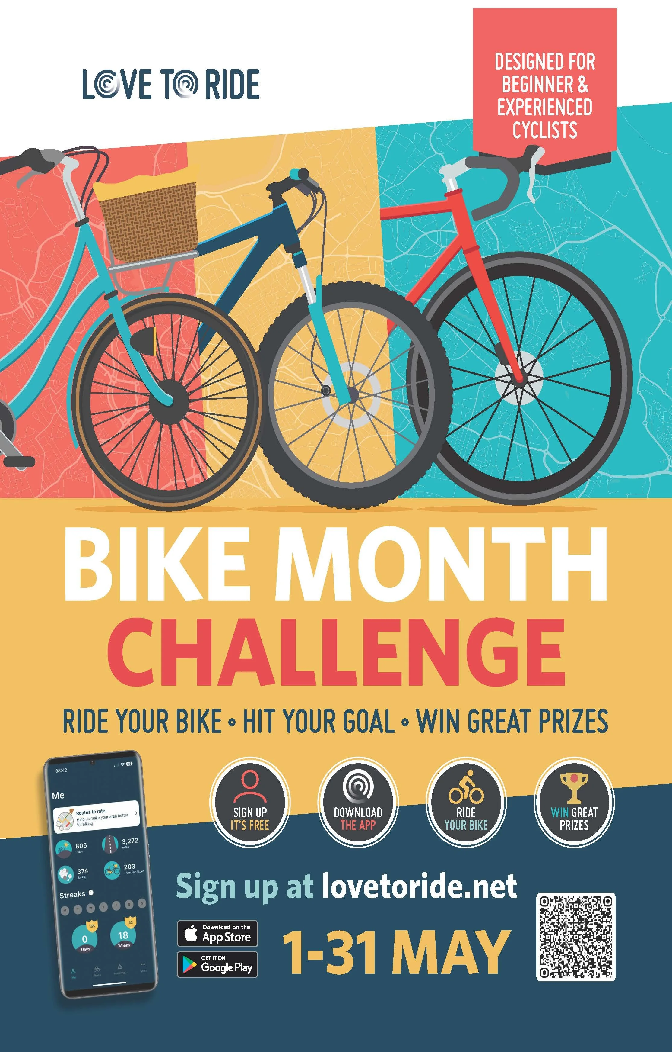 Take to Two Wheels for the Bike Month Challenge