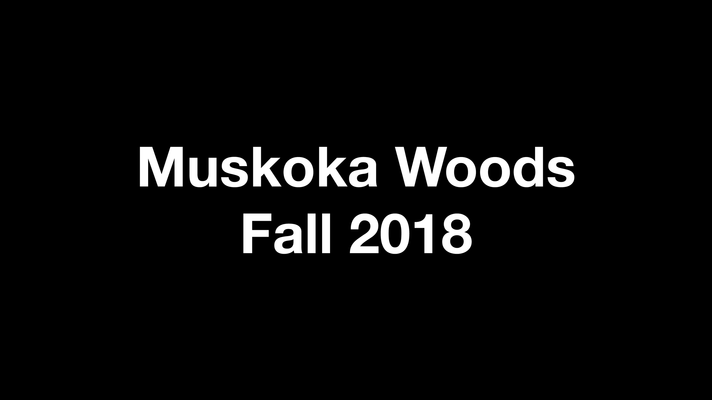 Muskoka Woods Fall 2018