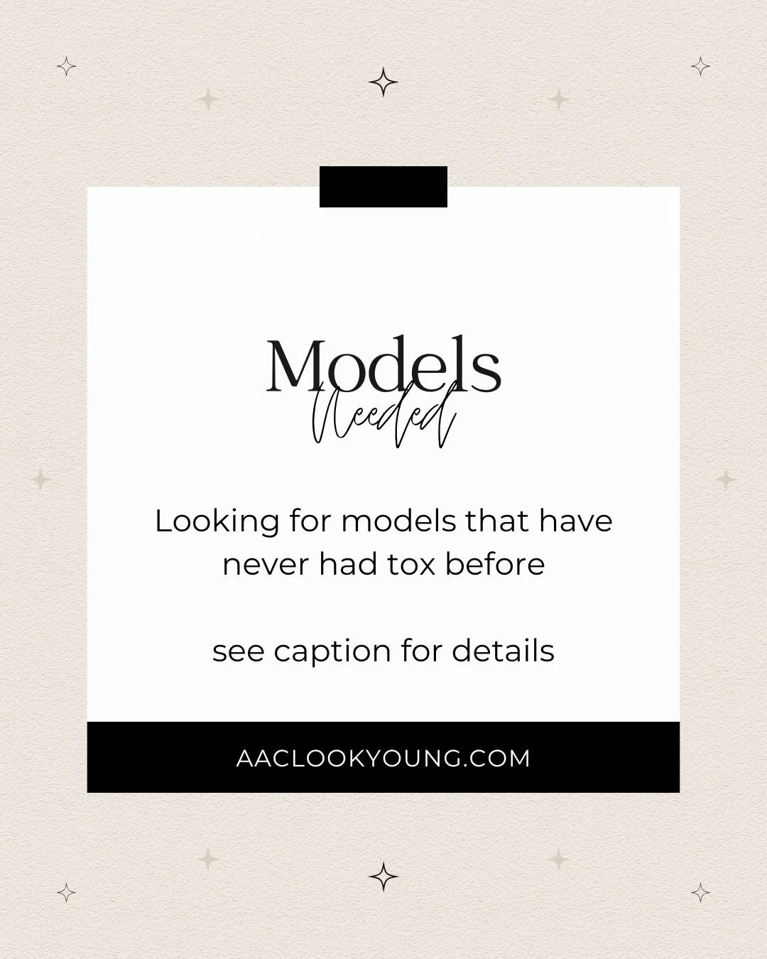 BE A MODEL FOR AAC. 
We are looking for people interested in becoming a model for educational, hands-on training at the Advanced Aesthetic Center.  Models are an integral part of our training, and you can trust us to take excellent care of you. 

Mod