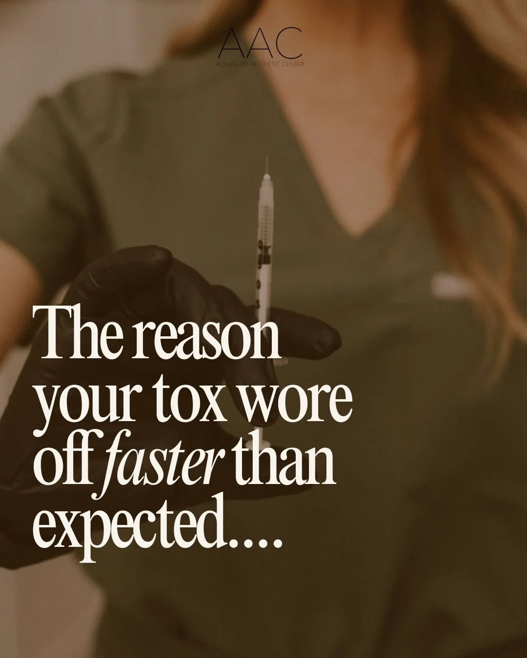 Did your tox wear off faster than expected? 

______________________

>
>
>
>
>

BOOK WITH AAC👇🏼
📧 info@aaclookyoung.com
💻AACLookYoung.com
☎️ 1-816-246-1122