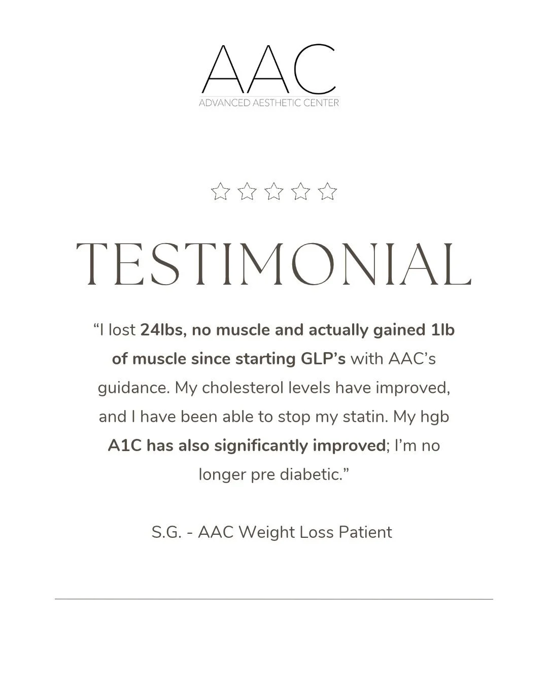 We love seeing results like this! If you're interested in learning more about weight loss with GLP-1 medication, set up a weight loss consultation with our Nurse Practitioner. 

GLP-1 treatment at Advanced Aesthetic Center is now available whether yo