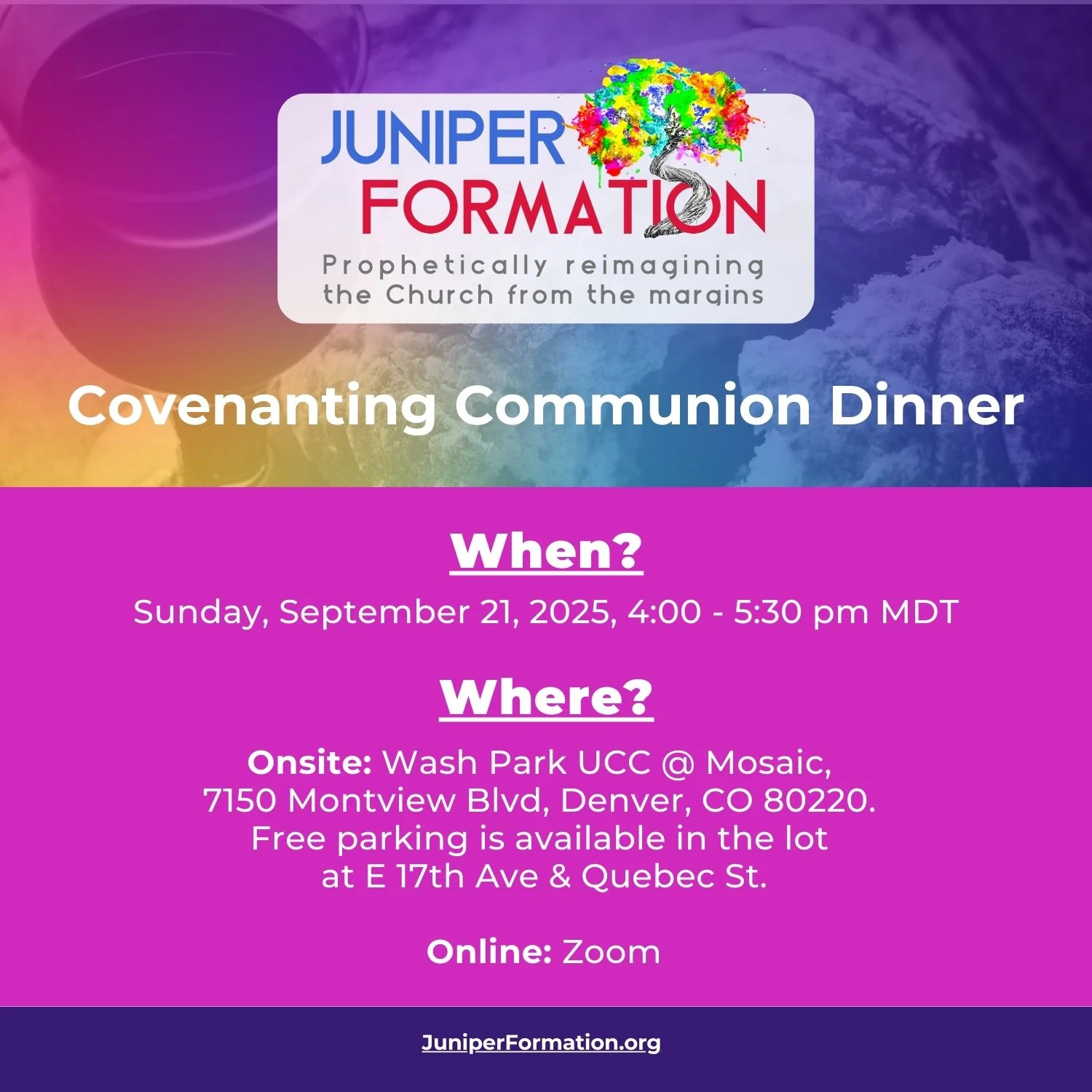 Juniper Formation Covenanting Communion Dinner
