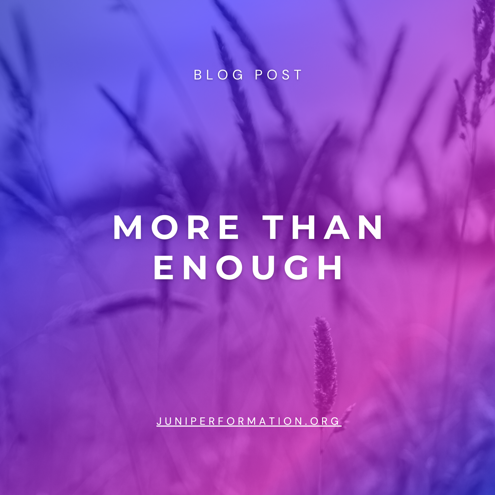 More than Enough