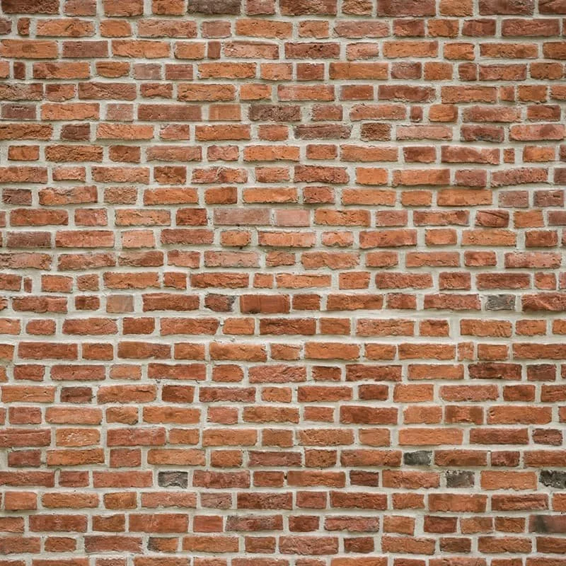 Brick backdrop.