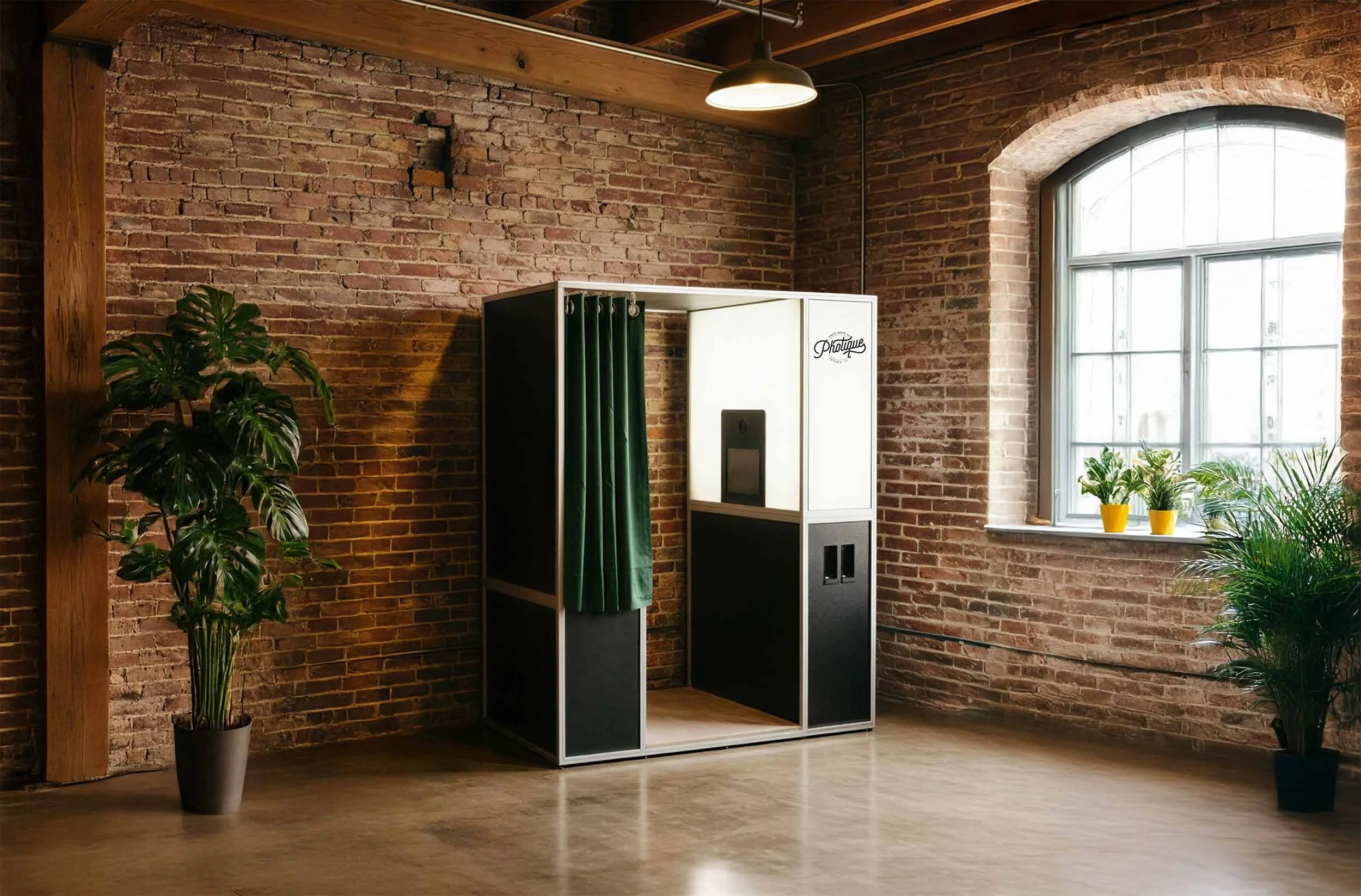 a classic enclosed Photo Booth at an event in Chicago