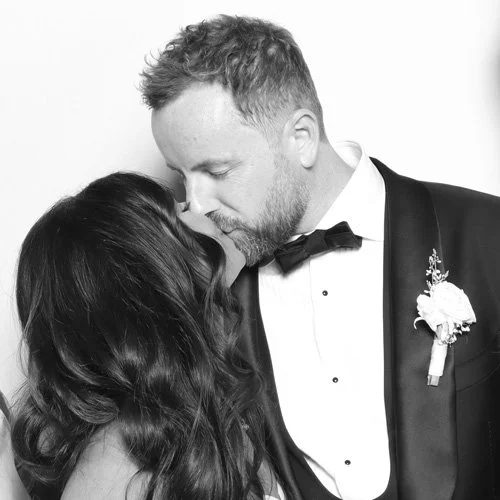 black and white photobooth