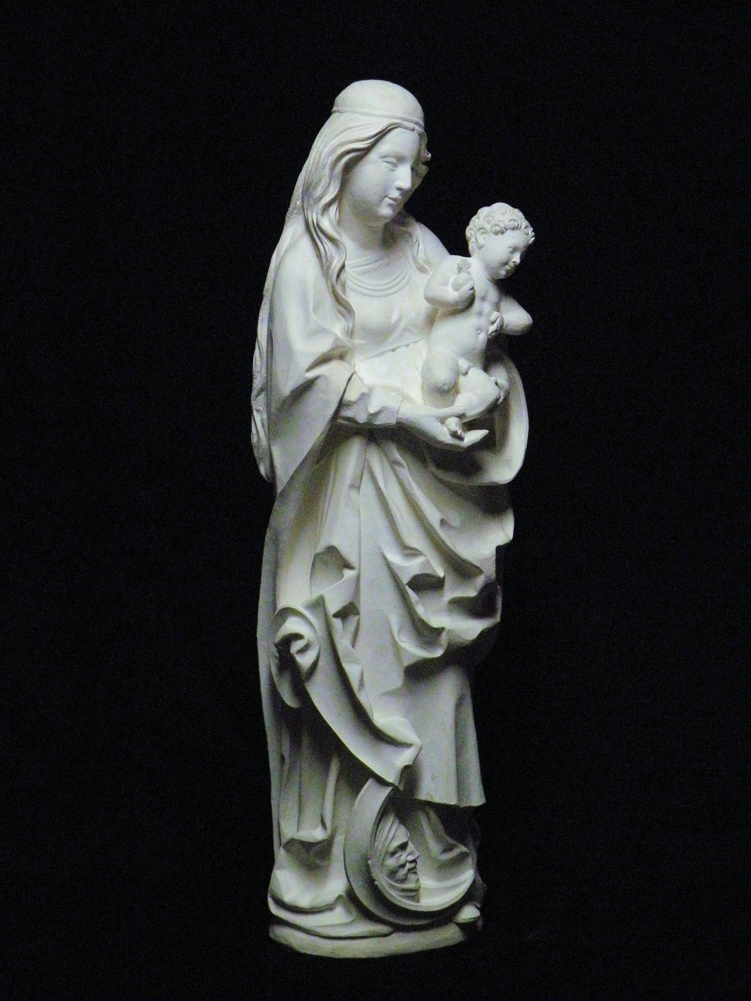 Mary with Child Statue 29"H x 9"W x 6"D 16 Lb