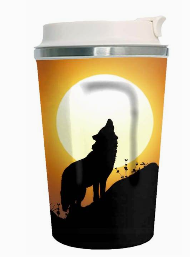 Stainless Steel Wolf Mug