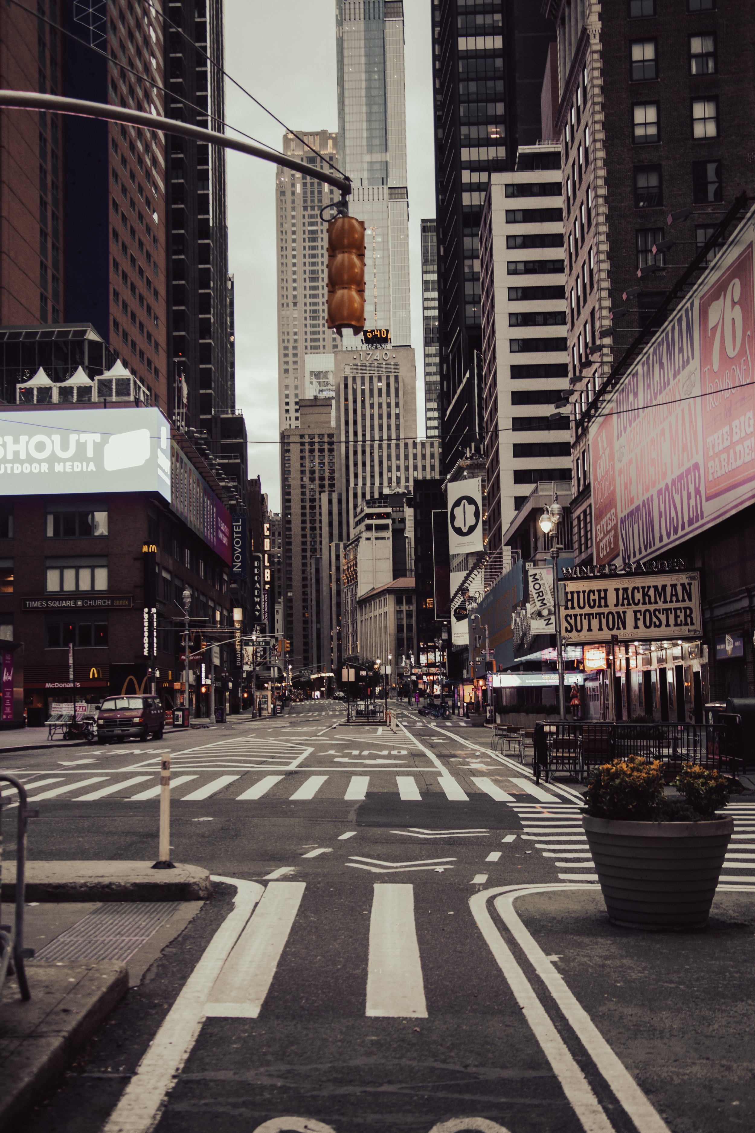 Empty street in New York City