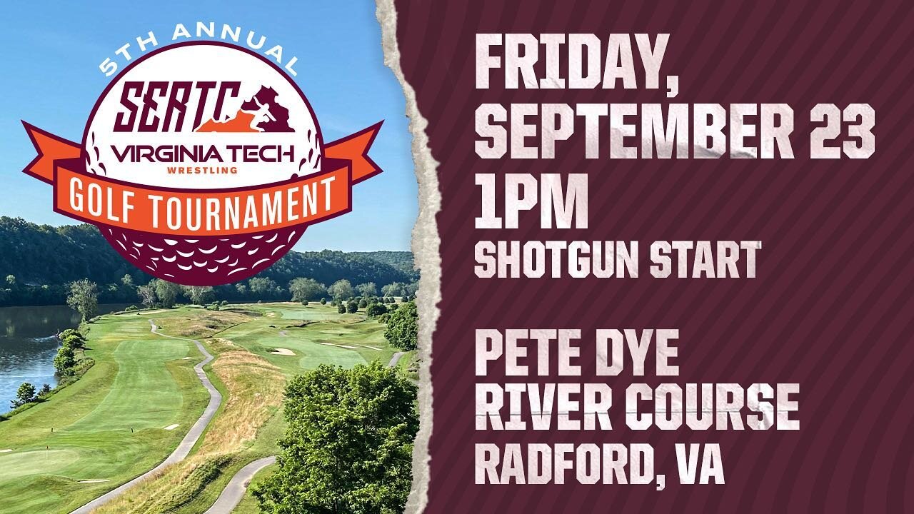 Lots of time to perfect your swing - the 5th Annual SERTC Golf Tournament is set‼️ 

Hokies vs Mountaineers the night before &amp; get to hang out with @hokieswrestling?! Go ahead &amp; make it a 𝙃𝙤𝙠𝙞𝙚 𝙒𝙚𝙚𝙠𝙚𝙣𝙙!🤼&zwj;♂️🦃⛳️

Registration 