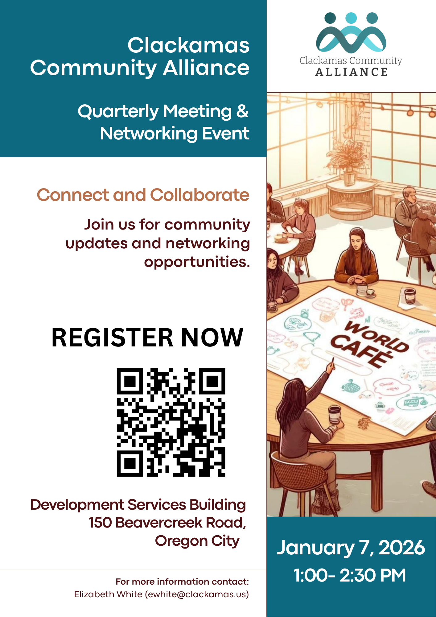 Clackamas Community Alliance (CCA) Quarterly Meeting & Networking Event