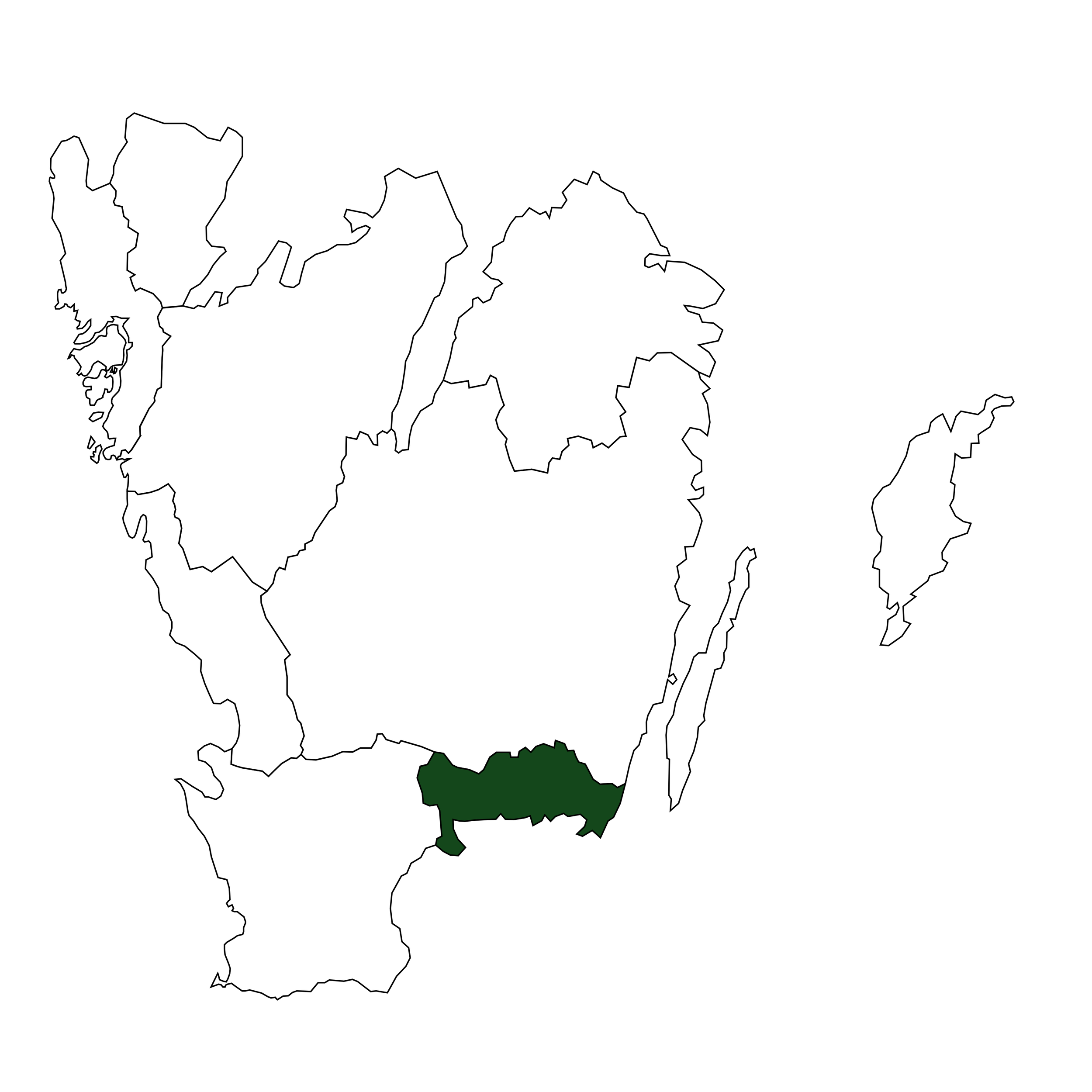 Karta över Götaland med Blekinge markerat i grönt.