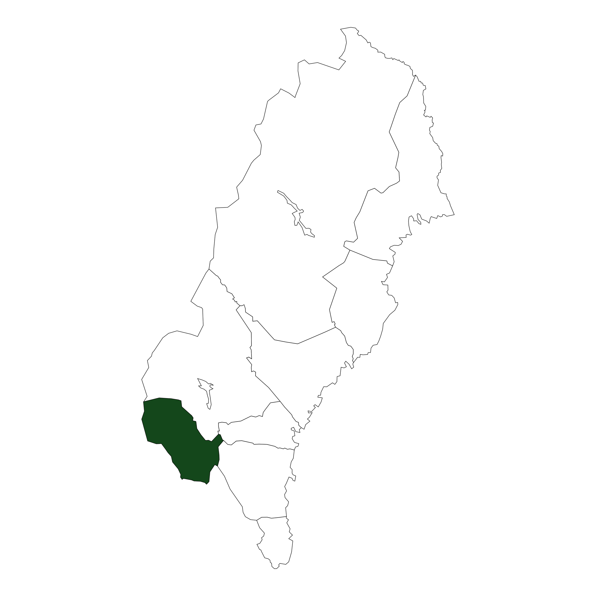 Norrland med härjedalen i grönt
