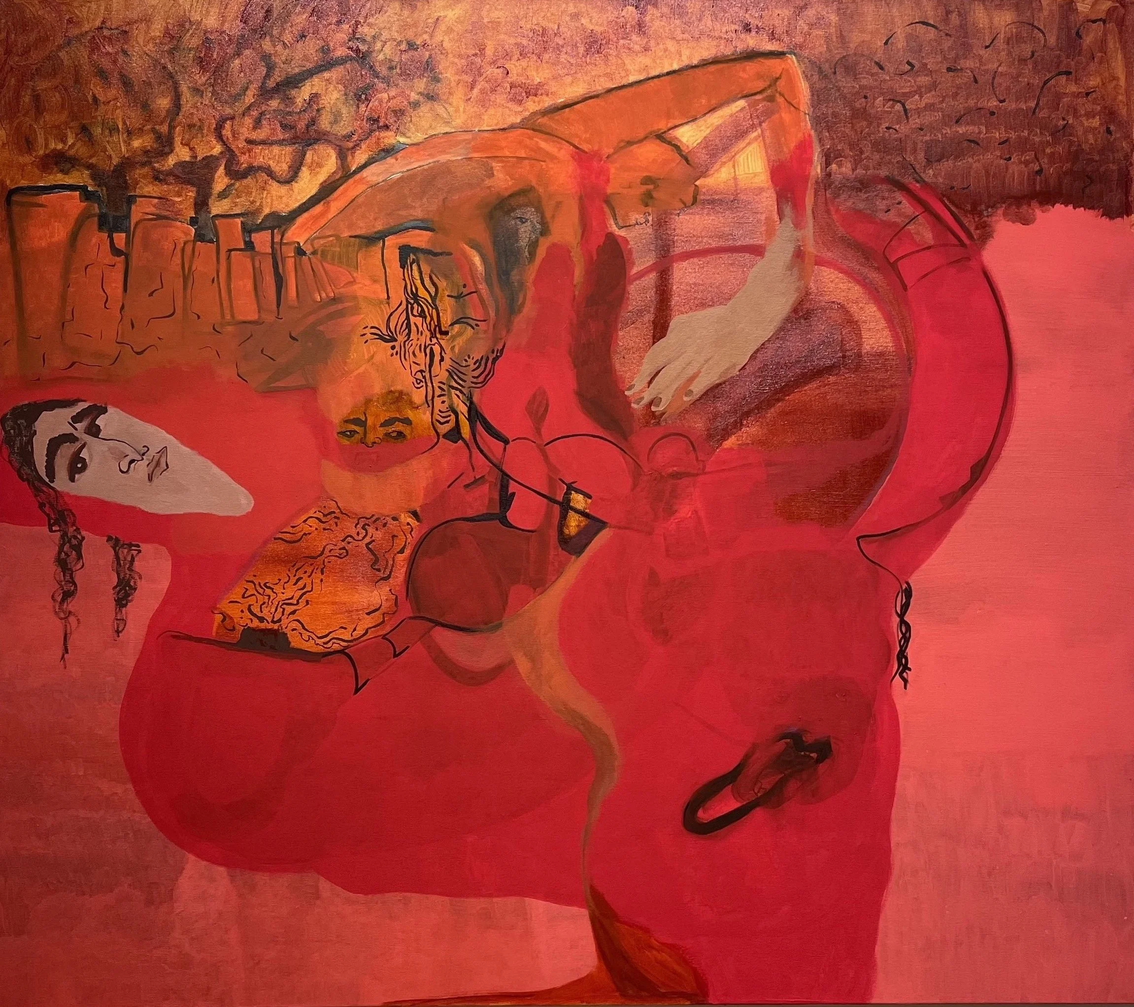 layers of the thing, acrylic on canvas, 2026